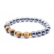 PULSEIRA PEDRA HEMATITE/OLHO TIGRE 8MM